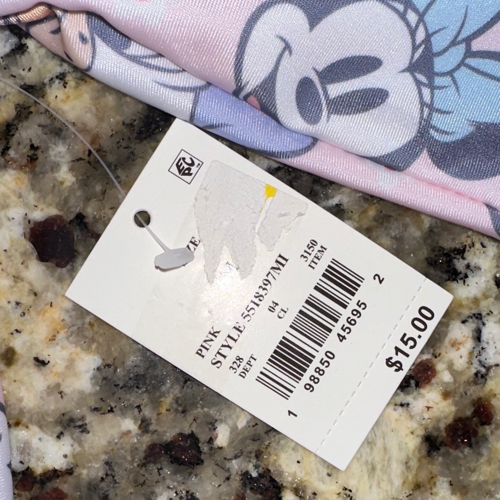Disney Pink and Gray Minnie Mouse Baby Swimsuit - Picture 5 of 6